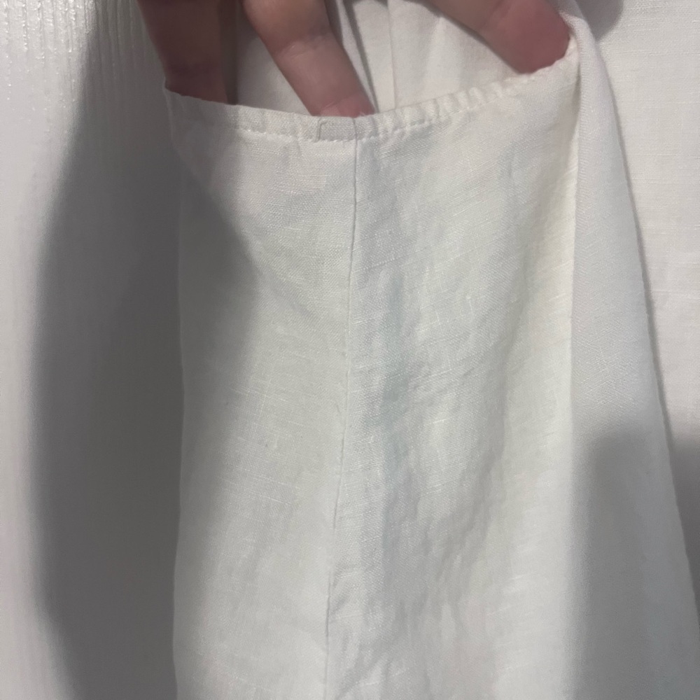 J Jill PureJill XL women’s White Sleeveless Linen Shift Dress - Picture 3 of 8